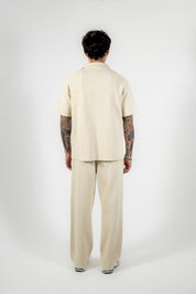 WAFFLE PANT - SAND BEIGE