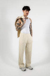 WAFFLE PANT - SAND BEIGE