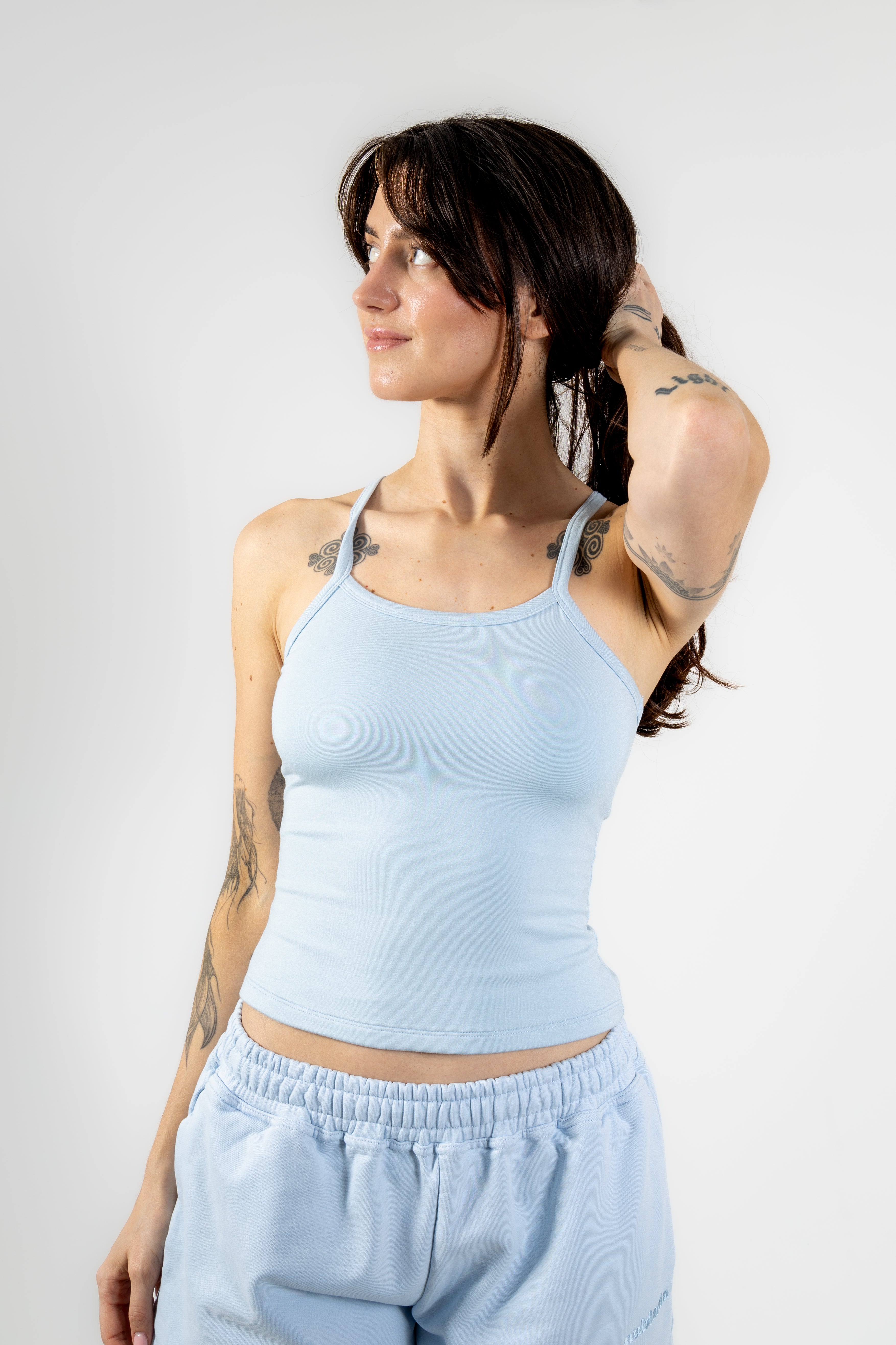 STRAP TOP - POOL BLUE