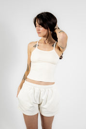 SWEAT SHORT - COCONUT MILK WHITE