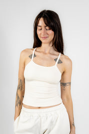 STRAP TOP - COCONUT MILK WHITE