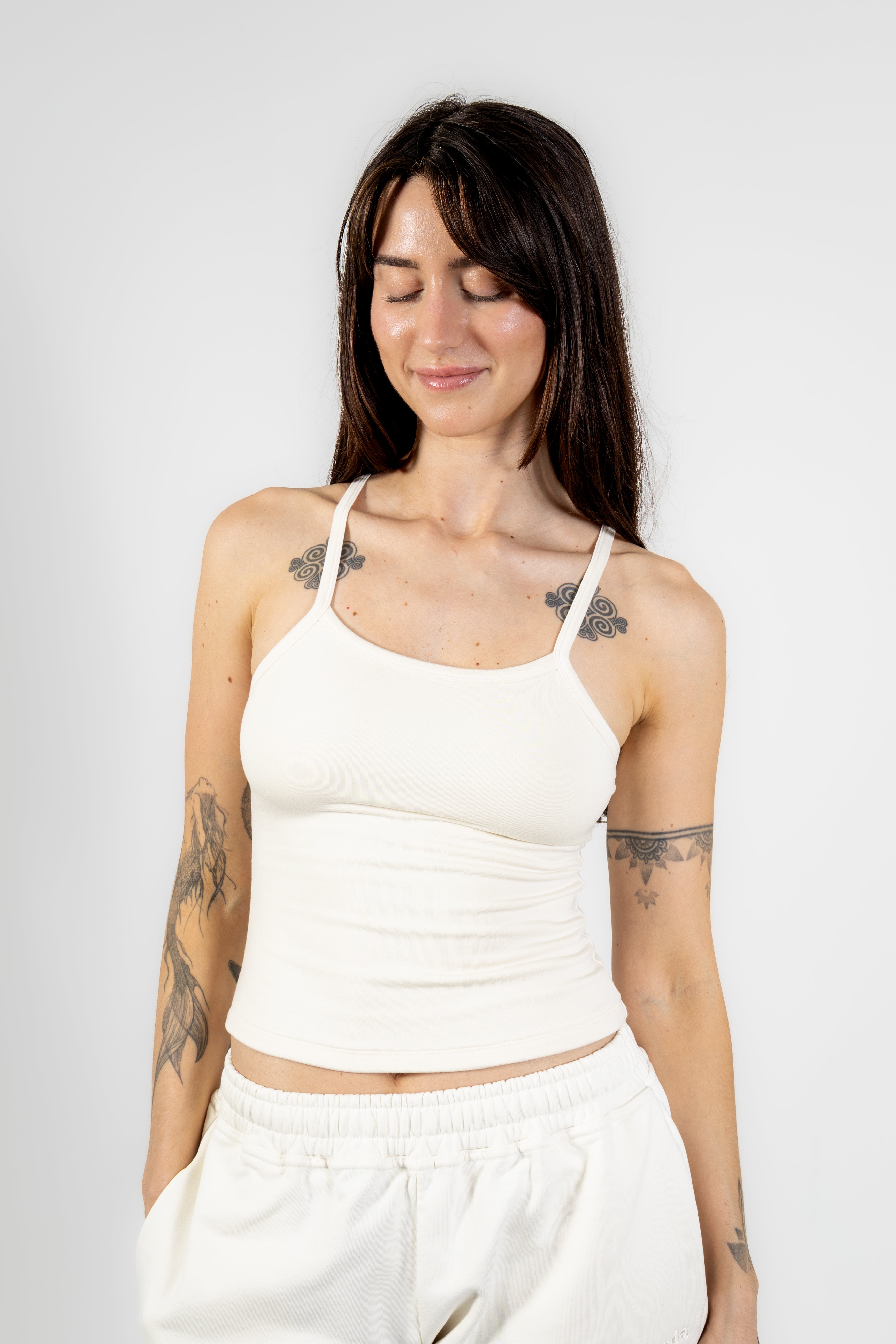 STRAP TOP - COCONUT MILK WHITE