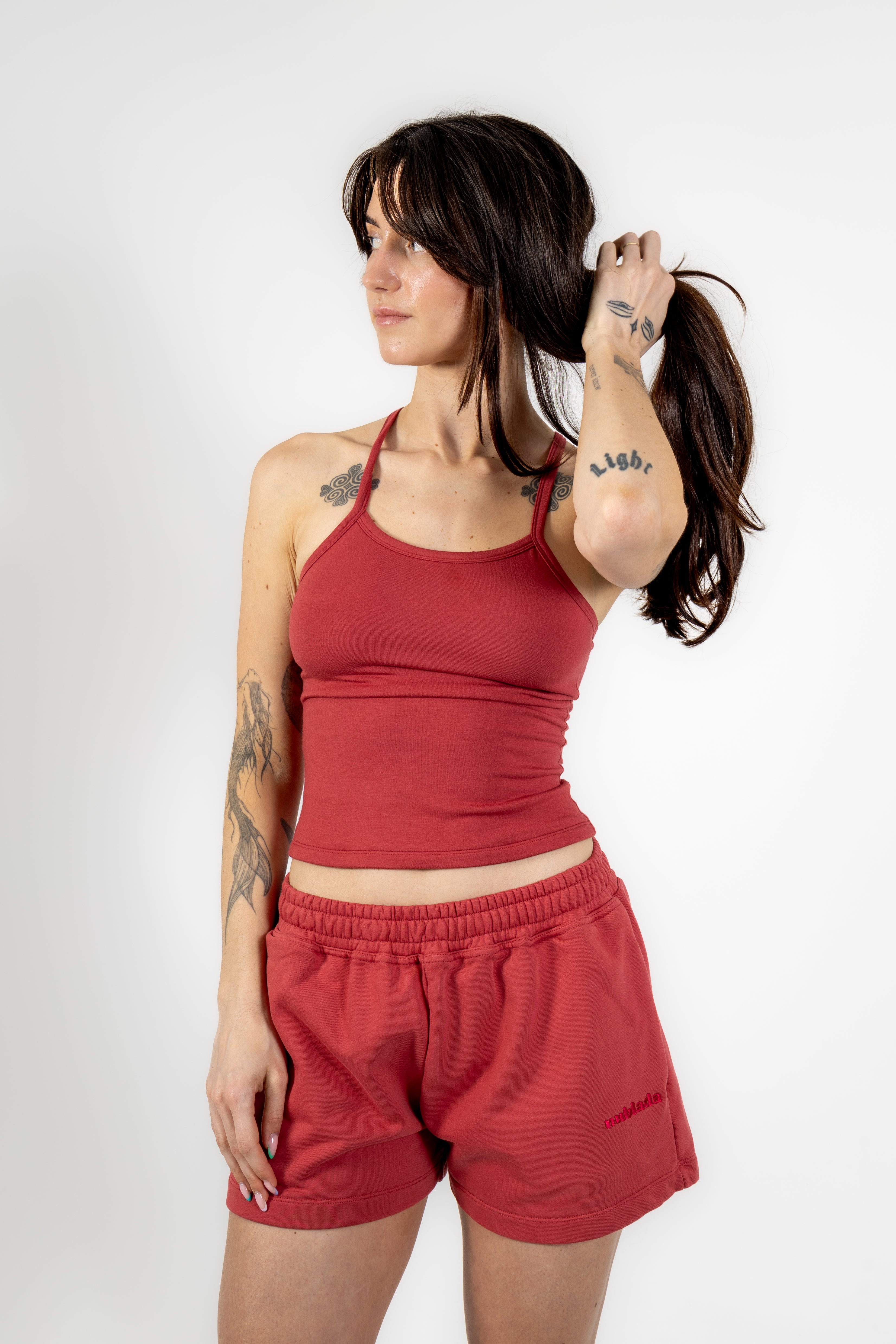 SWEAT SHORT - AMERICAN BEAUTY RED