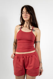 SWEAT SHORT - AMERICAN BEAUTY RED