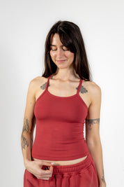 STRAP TOP - AMERICAN BEAUTY RED