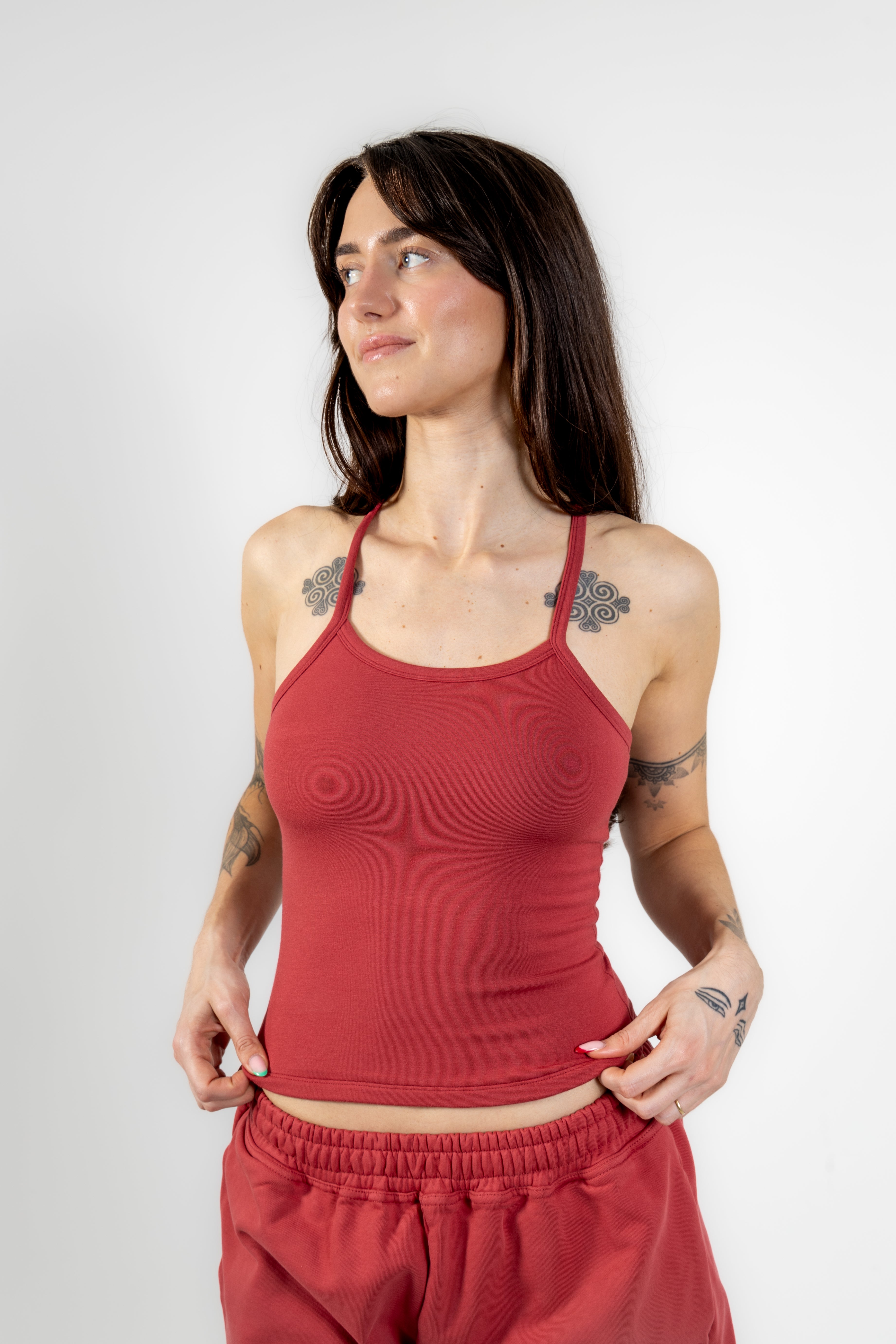 STRAP TOP - AMERICAN BEAUTY RED